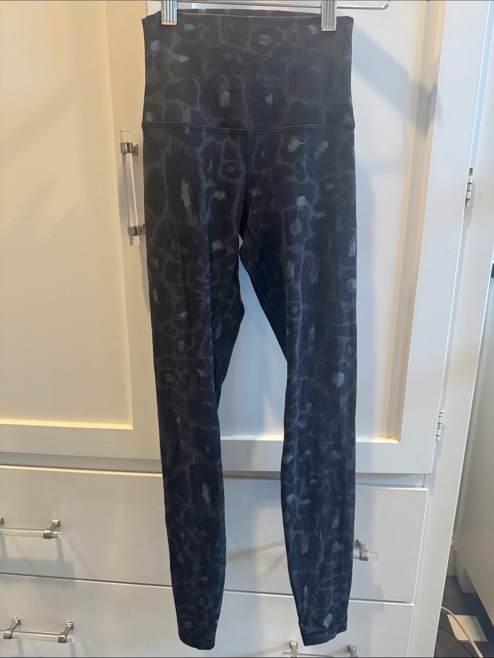 🖤 Lululemon Sz 2 Black Cheetah Leopard Print High-Waisted Leggings XXS